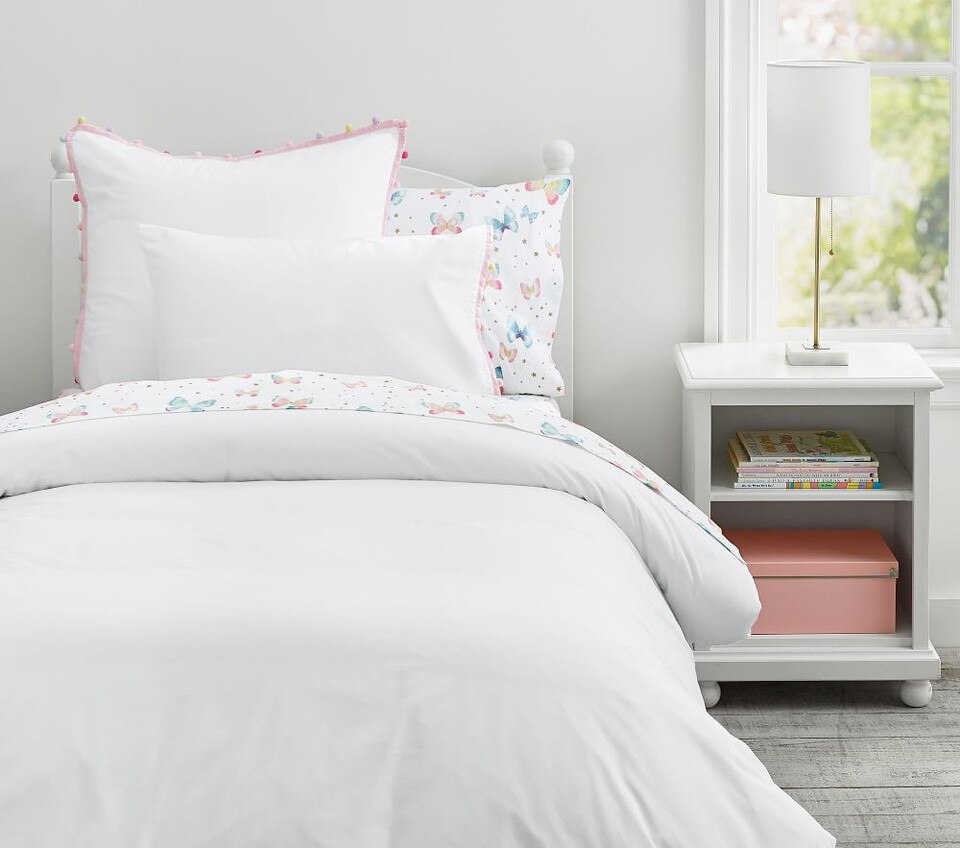 Rainbow PomPom Duvet Cover & Shams Pottery Barn Kids UK